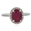 Image 1 : 14KT White Gold 2.00 ctw Ruby and Diamond Ring