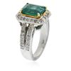 Image 3 : 18KT White Gold 2.77 ctw Emerald and Diamond Ring