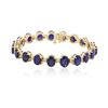 Image 1 : 14KT Yellow Gold 31.25 ctw Corundum and Diamond Bracelet