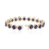 Image 3 : 14KT Yellow Gold 31.25 ctw Corundum and Diamond Bracelet