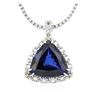 Image 2 : 14KT White Gold GIA Certified 46.34 ctw Tanzanite and Diamond Pendant With Chain