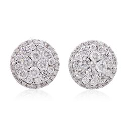 14KT White Gold 2.00 ctw Diamond Earrings