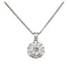 Image 2 : 14KT White Gold 1.08 ctw Diamond Pendant With Chain