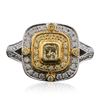 Image 1 : 14KT Two-Tone Gold 0.78 ctw Diamond Ring