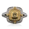 Image 1 : 14KT Two-Tone Gold 0.78 ctw Diamond Ring