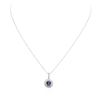 Image 1 : 14KT White Gold 1.49 ctw Tanzanite and Diamond Pendant With Chain