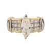 Image 1 : 18KT Yellow Gold 2.24 ctw Marquise Cut Diamond Ring