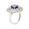 Image 3 : 18KT White Gold 3.11 ctw Tanzanite and Diamond Ring