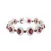 Image 1 : 14KT White Gold 20.28 ctw Ruby and Diamond Bracelet