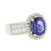 Image 2 : 14KT White Gold 1.93 ctw Tanzanite and Diamond Ring