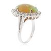 Image 3 : 14KT White Gold 2.61 ctw Opal and Diamond Ring