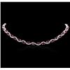 Image 1 : 14KT White Gold 23.04 ctw Ruby and Diamond Necklace