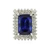 Image 1 : 14KT White Gold GIA Certified 17.10 ctw Tanzanite and Diamond Ring