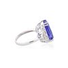 Image 3 : 14KT White Gold 7.07 ctw Tanzanite and Diamond Ring