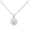Image 2 : 14KT White Gold 0.96 ctw Diamond Pendant With Chain