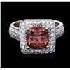 Image 1 : 14KT Two-Tone Gold 2.19 ctw Morganite and Diamond Ring