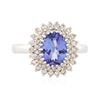 Image 1 : 14KT White Gold 1.51 ctw Tanzanite and Diamond Ring
