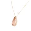 Image 3 : 14KT Rose Gold GIA Certified 37.76 ctw Morganite and Diamond Pendant With Chain