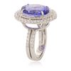 Image 3 : 14KT White Gold 8.01 ctw Tanzanite and Diamond Ring