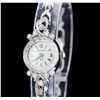 Image 2 : Ladies Bulova 14KT White Gold 0.15 ctw Diamond Wristwatch