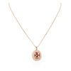 Image 1 : 14KT rose gold 13.57 ctw Morganite and Diamond Pendant With Chain