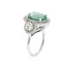 Image 3 : 14KT White Gold 3.66 ctw Emerald and Diamond Ring