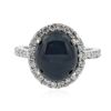 Image 1 : 14KT White Gold 7.42 ctw Sapphire and Diamond Ring