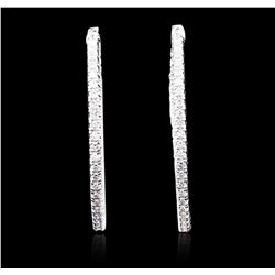 14KT White Gold 2.69 ctw Diamond Earrings