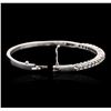 Image 3 : 14KT White Gold 2.52 ctw Diamond Bangle Bracelet