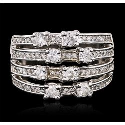 14KT White Gold 0.88 ctw Diamond Ring