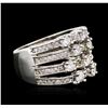 Image 2 : 14KT White Gold 0.88 ctw Diamond Ring