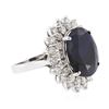 Image 2 : 14KT White Gold 11.66 ctw Sapphire and Diamond Ring