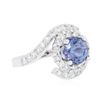 Image 2 : 14KT White Gold 1.78 ctw Tanzanite and Diamond Ring