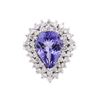 Image 1 : 14KT White Gold 5.20 ctw Tanzanite and Diamond Ring