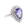 Image 2 : 14KT White Gold 5.20 ctw Tanzanite and Diamond Ring