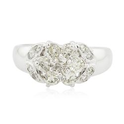 14KT White Gold 0.65 ctw Diamond Ring