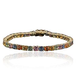 10KT Yellow Gold 15.62 ctw Multi Gemstone Bracelet