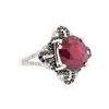Image 2 : 14KT White Gold 6.87 ctw Ruby and Diamond Ring