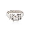 Image 1 : 14KT White Gold 1.05 ctw Diamond Ring