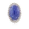 Image 1 : 14KT White Gold 24.30 ctw Tanzanite and Diamond Ring