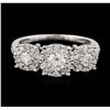 Image 1 : 14KT White Gold 1.05 ctw Diamond Ring