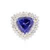Image 1 : 14KT White Gold 12.10 ctw GIA Cert Tanzanite and Diamond Ring