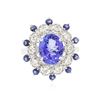 Image 1 : 14KT White Gold 3.43 ctw Tanzanite and Diamond Ring