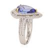 Image 3 : 14KT Two-Tone Gold 3.54 ctw Tanzanite and Diamond Ring