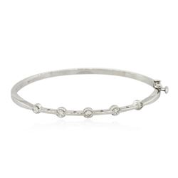 14KT White Gold 0.82 ctw Diamond Bangle Bracelet