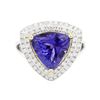 Image 1 : 14KT Two-Tone Gold 4.70 ctw Tanzanite and Diamond Ring