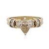 Image 1 : 14KT Yellow Gold 1.38 ctw Pear Cut Diamond Ring