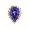 Image 1 : 14KT Rose Gold 18.98 ctw GIA Cert Tanzanite and Diamond Ring