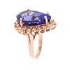 Image 3 : 14KT Rose Gold 18.98 ctw GIA Cert Tanzanite and Diamond Ring