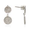 Image 2 : 14KT White Gold 1.18 ctw Diamond Earrings